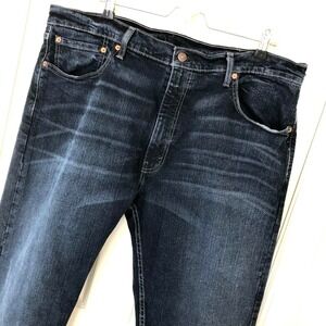 Levi's 505 Indigo Jeans‎ Stretch Bootcut Dark Wash Workwear Chore Mens 40 x 32